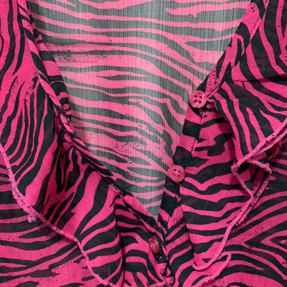 MILEY CYRUS and MAX AZRIA sheer blouse. Size S - Picture 6 of 8